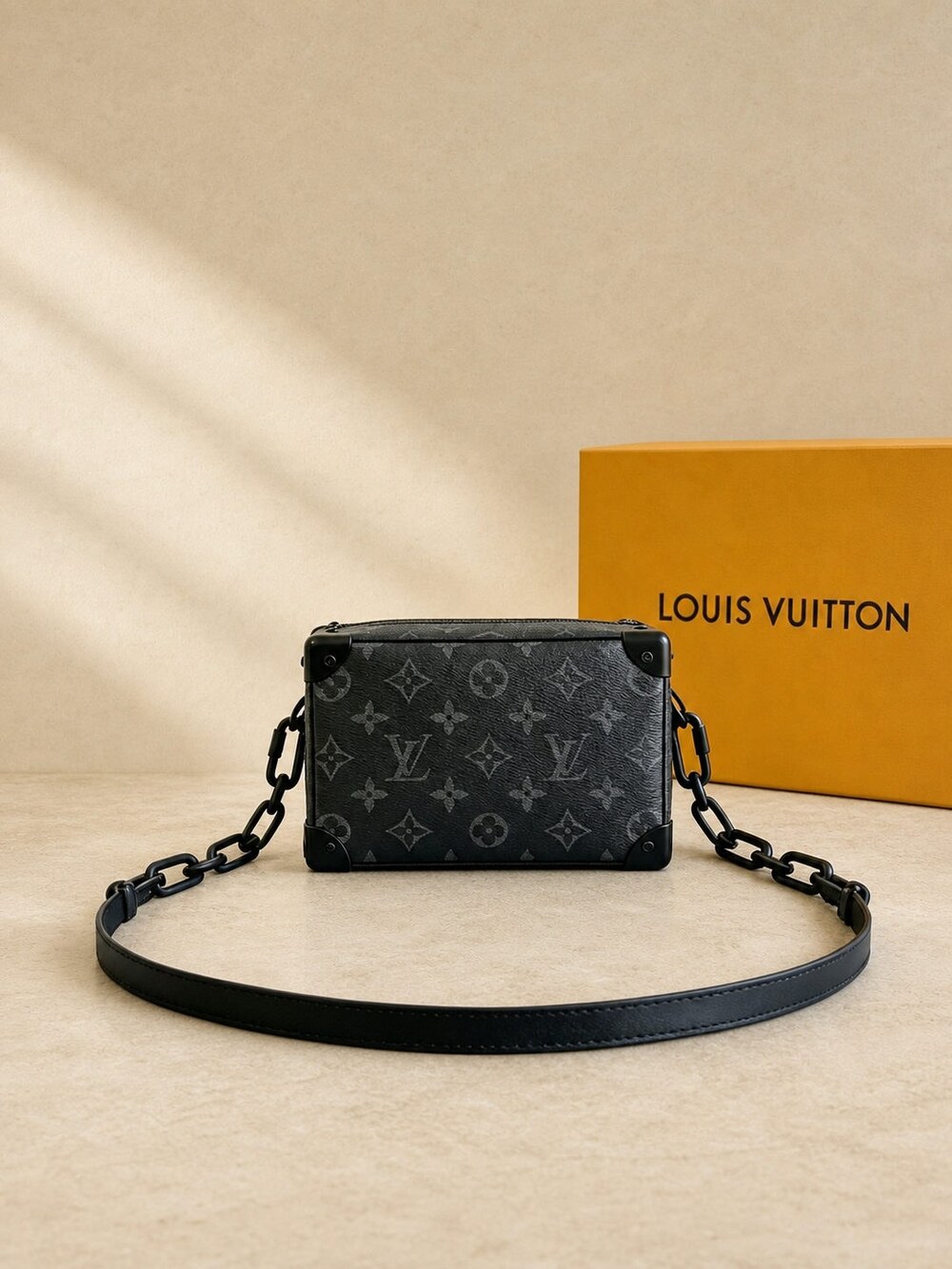 Louis Vuitton Eclipse Coated Canvas Crossbody with Black Metal Chain - Picture 3 of 6